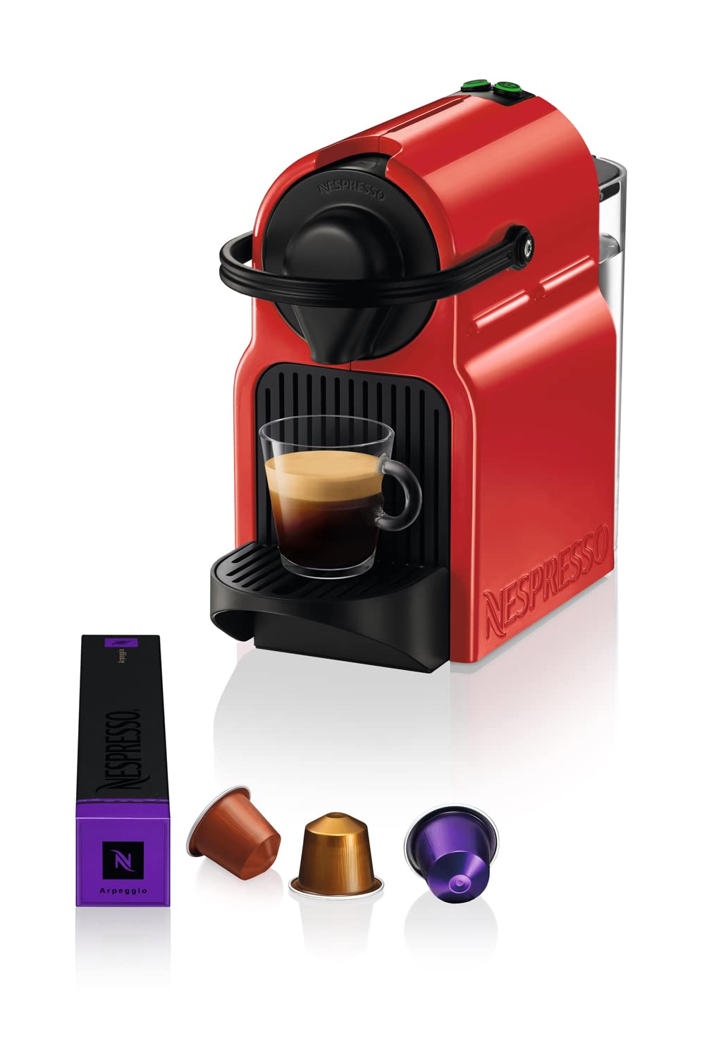 Fralix Inissia - Machine à Café à Capsules, Réservoir 0,7L, Rouge Rubis