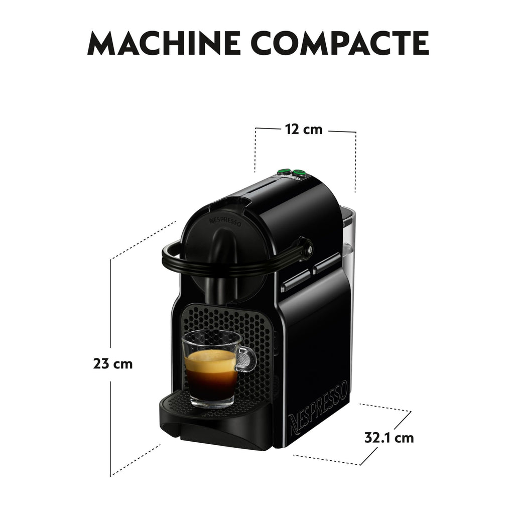 Fralix Inissia - Machine à Café à Capsules Compacte, Noir