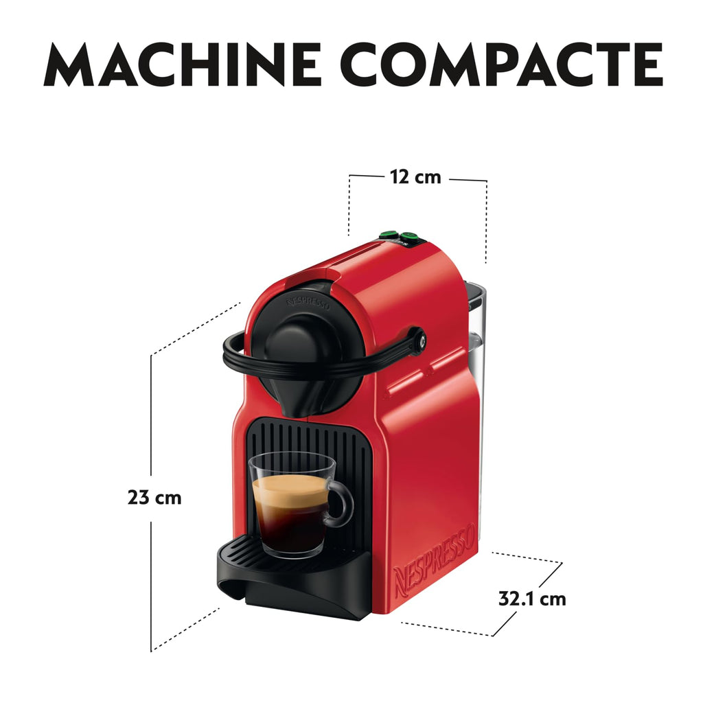 Fralix Inissia - Machine à Café Espresso Compacte, Rouge