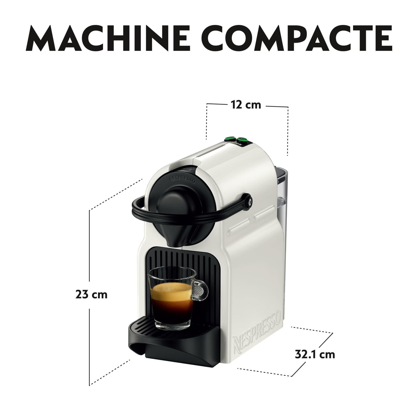Fralix Inissia - Machine à Café Espresso Compacte, Blanc