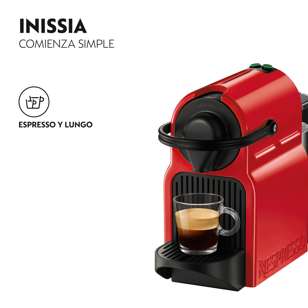 Fralix Inissia - Machine à Café à Capsules, Réservoir 0,7L, Rouge Rubis